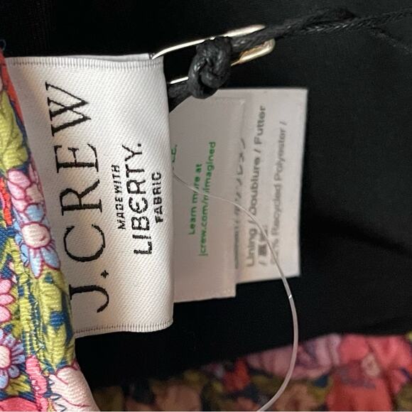 J. Crew Tie-Shoulder Ruched Bikini Top in Liberty Meadow Song Fabric Size 3X NWT - Picture 8 of 10